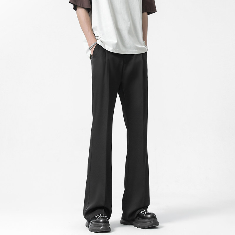 cleanfit高弹垂感喇叭西裤加长休闲裤-直播品控-504-K162-P55控78，男装西裤，星座504