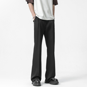 cleanfit高弹垂感喇叭西裤加长休闲裤-直播品控-504-K162-P55控78，男装西裤，星座504