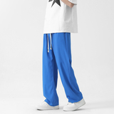 23港风新款冰丝西裤学生百搭宽松休闲拖地裤潮504-K96-P25加厚P35，男装休闲裤，星座504