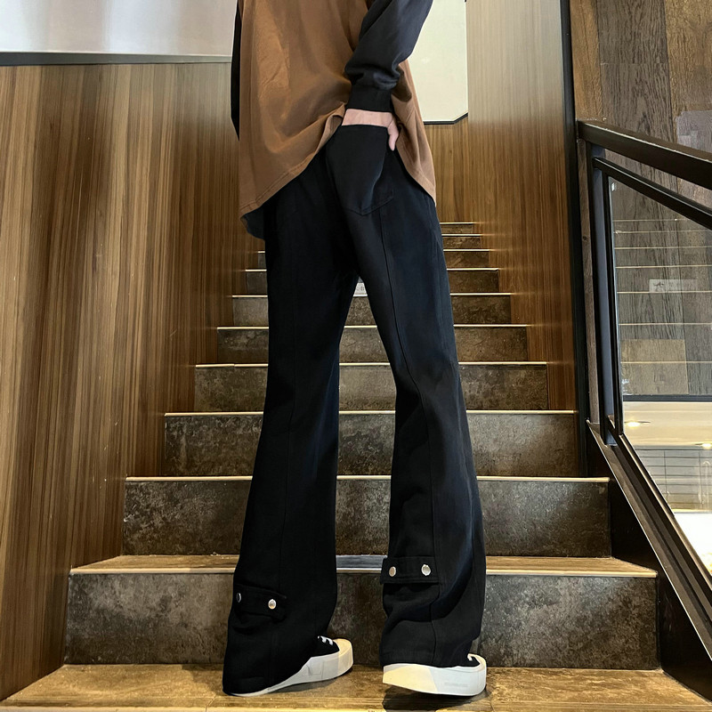 加绒加厚微喇叭弧形拼接牛仔裤504-K806-P55控79（加绒P65控89）,男装牛仔裤,星座504
