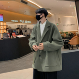 韩系短款加绒加厚毛呢大衣风衣外套504-F12-P75（加绒P95控128），男装毛呢大衣，星座504
