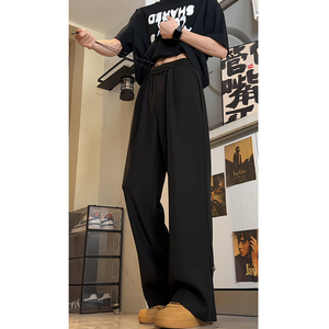 2026新款潮牌美式高街微喇叭西裤脚口拉链休闲裤504-K833-P45控68图片