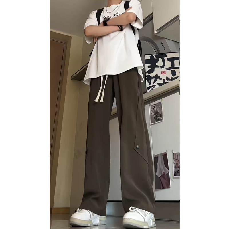 抖音直播新款解构西裤宽松直筒休闲裤长裤潮504-K189-P45控68,男装休闲裤,星座504