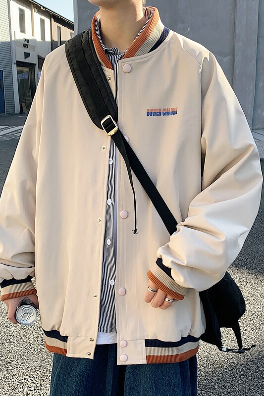 23港风新款男装棒球领夹克外套韩版宽松休闲外套504-W2200-P55,男装夹克,星座504