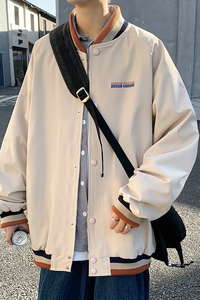 23港风新款男装棒球领夹克外套韩版宽松休闲外套504-W2200-P55图片