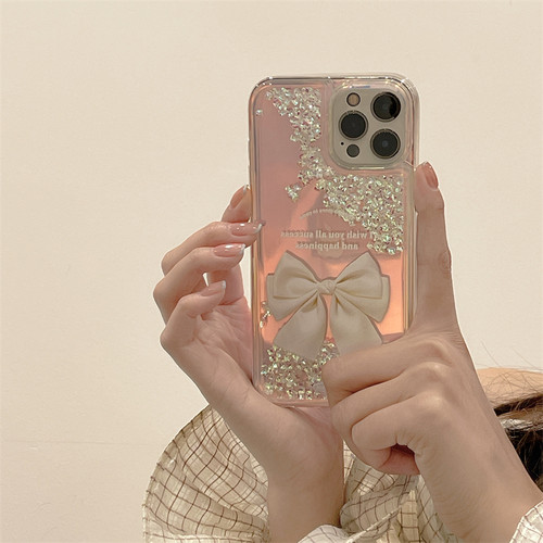 流沙蝴蝶结iPhone防摔手机壳