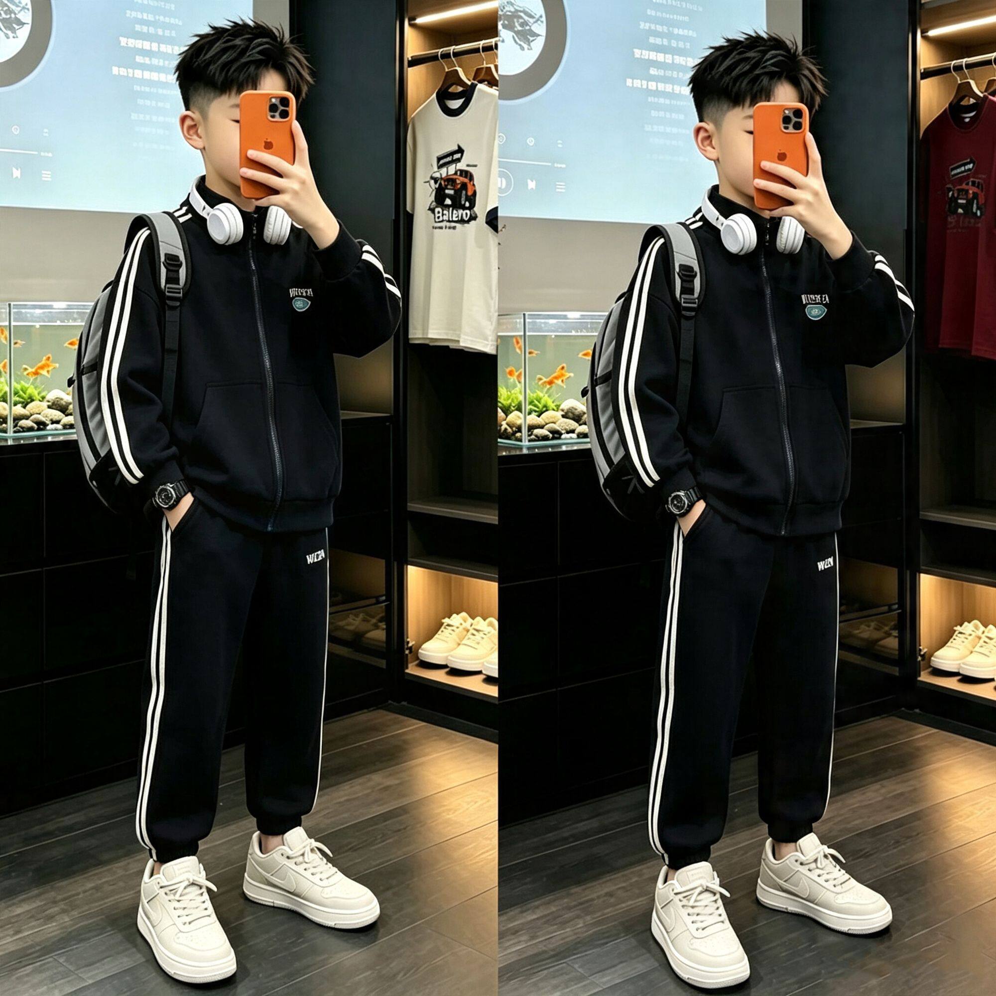 男童时尚春秋款套装新款2026套装