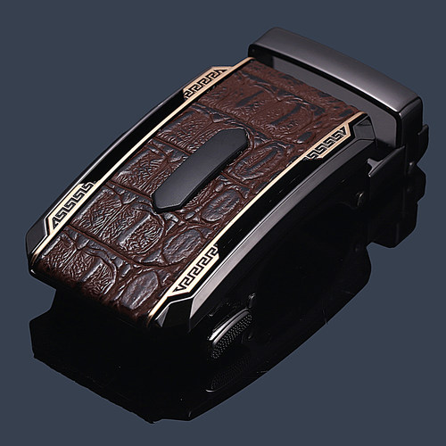 新款自动扣皮带头鳄鱼纹