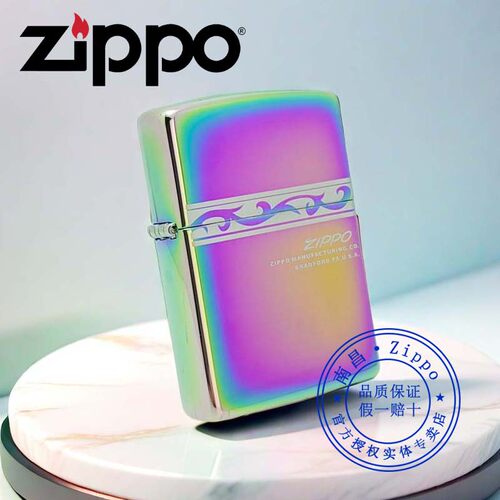 zippo打火机金幻彩唐草花商标