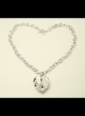 韩国进口正品海洋之心泰坦尼克水晶爱心形项链新伴娘女装饰链毛衣