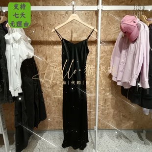 专柜正品 皇冠店 2024春季 V领吊带连衣裙124107058 ONLY 女显瘦法式