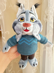 现货东迪士尼疯狂动物城2宝伯特挂件猞猁猫林雪猁毛绒玩偶钥匙链