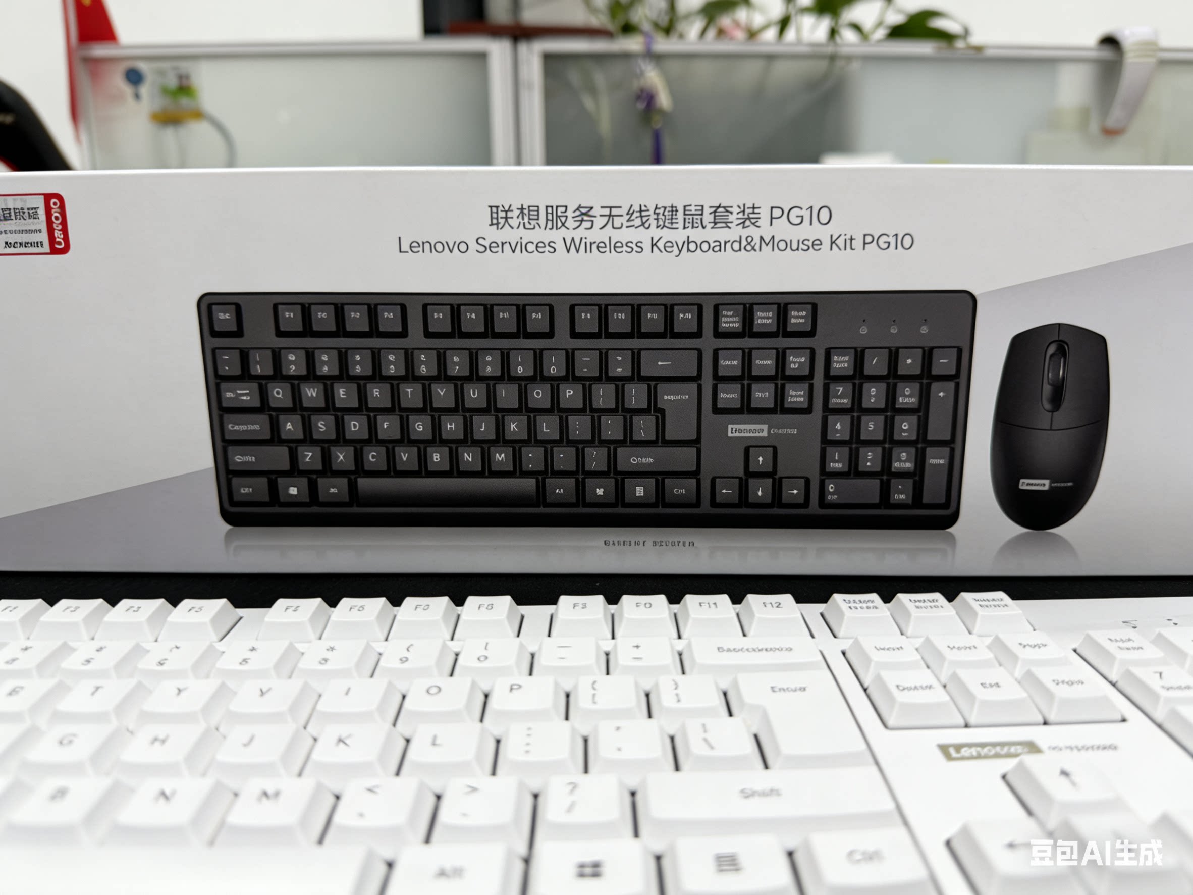 联想无线键鼠套装PG10默认发黑色