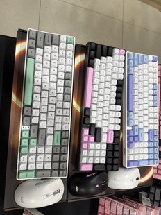 AOCGKM100三模机械键盘鼠标套装无线蓝牙有线电竞热插拔键盘