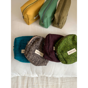 Maybekuii | 12色｜纯色系列羊毛吐司包 收纳方块包