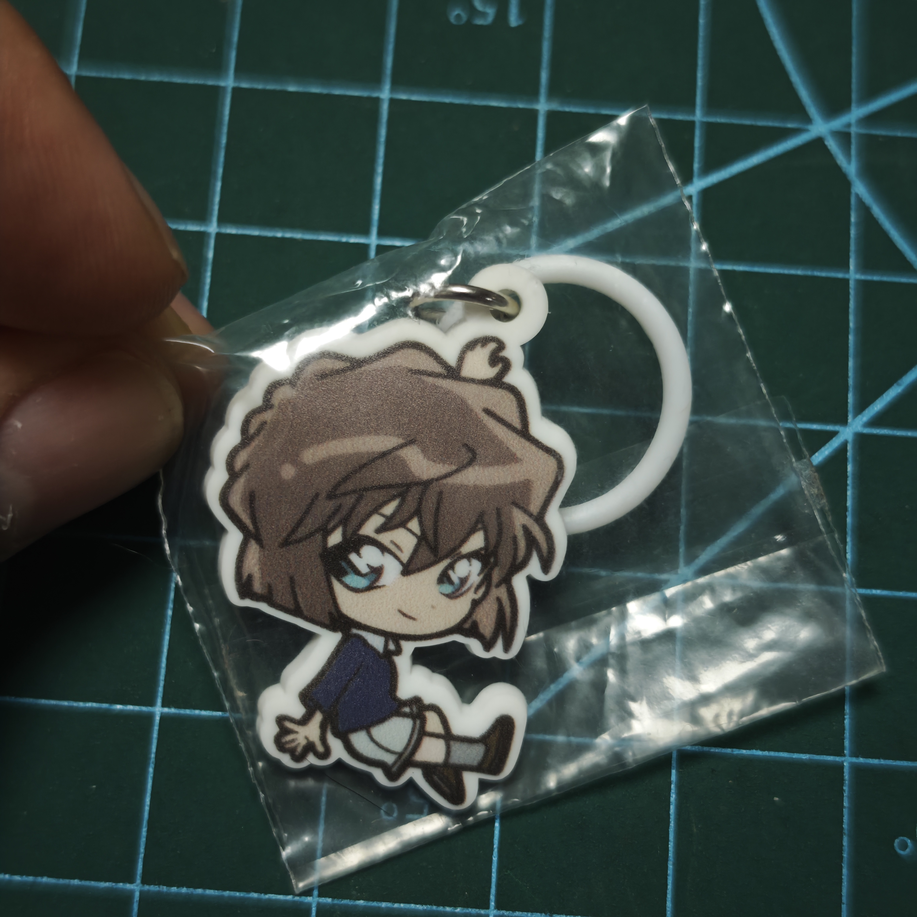 kura寿司联名侦探柯南剧场版黑铁的鱼影扭蛋橡胶挂件钥匙链灰原哀