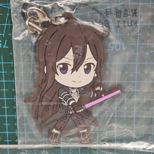 万代刀剑神域暴风之铳橡胶挂件手机链桐人Gun Gale Online桐子