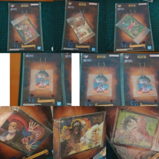 万代海贼王新四皇一番赏光栅挂件手机链巴基香克斯路飞黑胡子现货