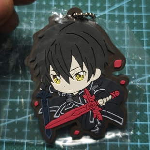 万代刀剑神域War of Underworld扭蛋Q版橡胶挂件背包链桐谷和人