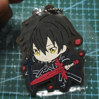 万代刀剑神域War of Underworld扭蛋Q版橡胶挂件背包链桐谷和人