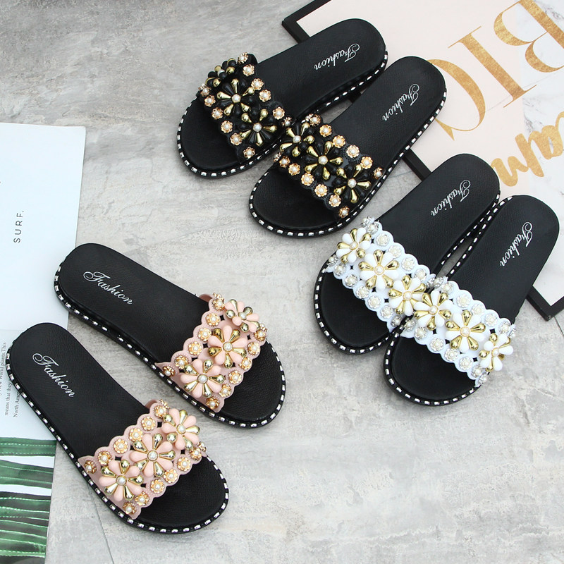 沙滩鞋平底中跟凉拖鞋女夏季时尚度假一字拖海边外穿防滑百搭厚底,女鞋,一字拖,淘宝优惠券,粉丝福利购,淘宝优惠卷