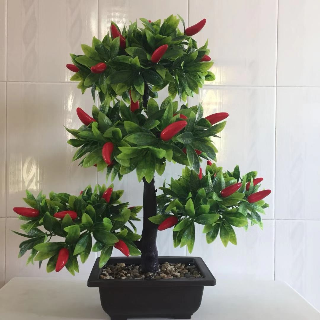 仿真辣椒树假花客厅仿真桃子树