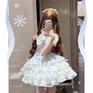 冰雪舞曲Lolita夏季短袖连衣裙蛋糕芭蕾短裙温柔千金纯欲约会生日