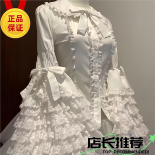 洛丽塔喇叭袖 lolita内搭姬袖 上衣蕾丝doll感春夏季 娃娃领长袖 衬衫
