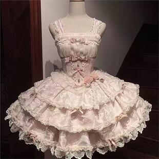 全款 现货银月原创芭蕾礼遇lolita芭蕾风Doll感吊带日常连衣裙