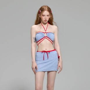 苏拉娜公主2026新款 小胸比基尼泡温泉游泳衣 三件套分体泳衣女裙式