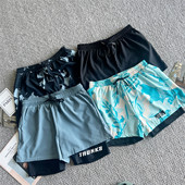 游泳装 男士 备 泳衣套装 防尴尬专业沙滩裤 泳裤 成人平角双层五分款