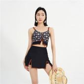 苏拉娜公主分体泳衣女保守显瘦遮肚裙式 小胸性感INS风泡温泉泳装