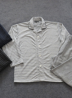 外贸日单男士春秋款薄款睡衣套装睡裤家居服起居服68742