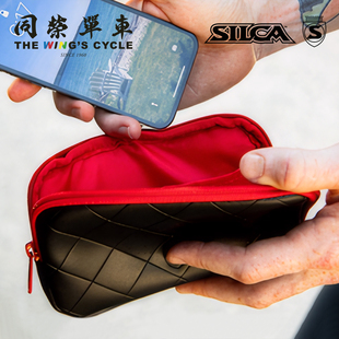 Eco便携式 再生皮革包钱包环保防水骑行自行车包 Borsa Silca