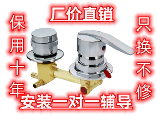 整体淋浴混水阀龙头 全铜淋浴龙头 冷热水开关淋浴房维修配件