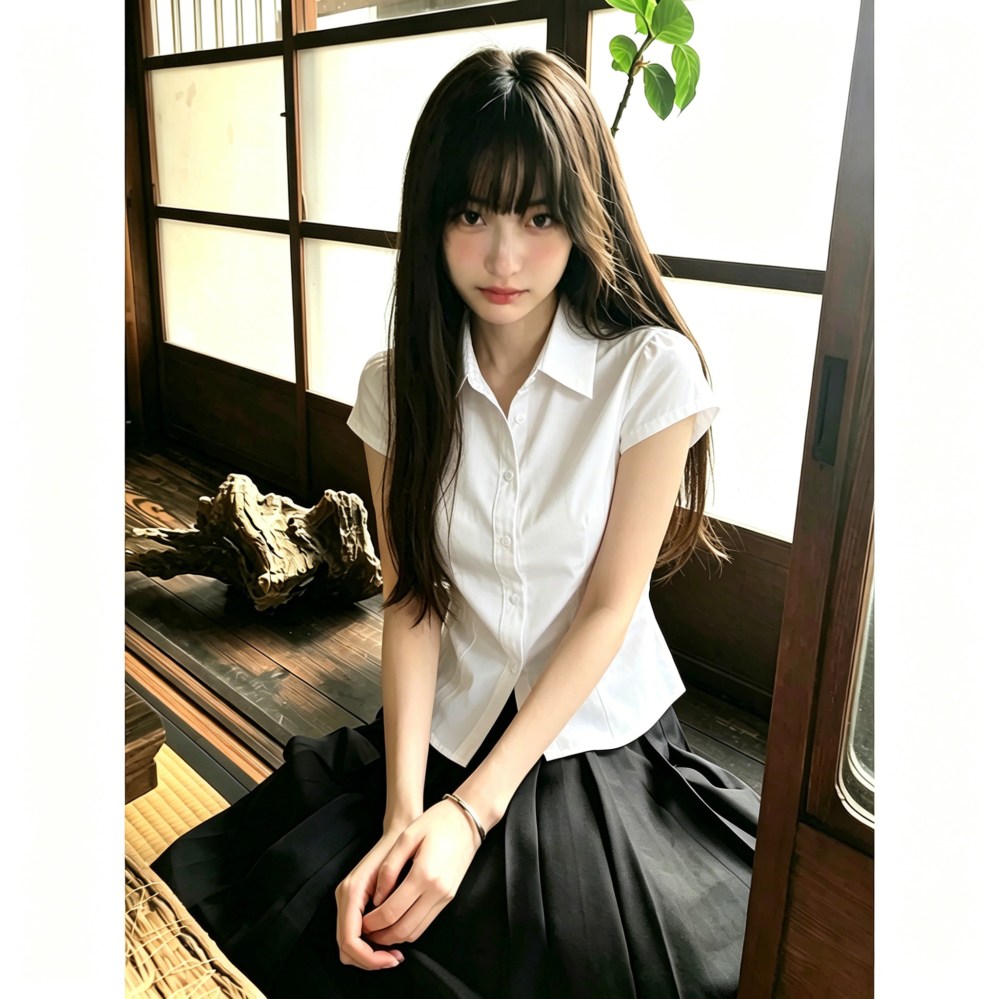 jk制服衬衫短袖修身显瘦学院风基图片