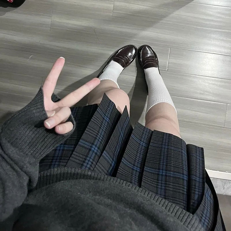 原创正版秋冬校供感jk格裙日系高级感学生半身裙女学院风百褶短裙