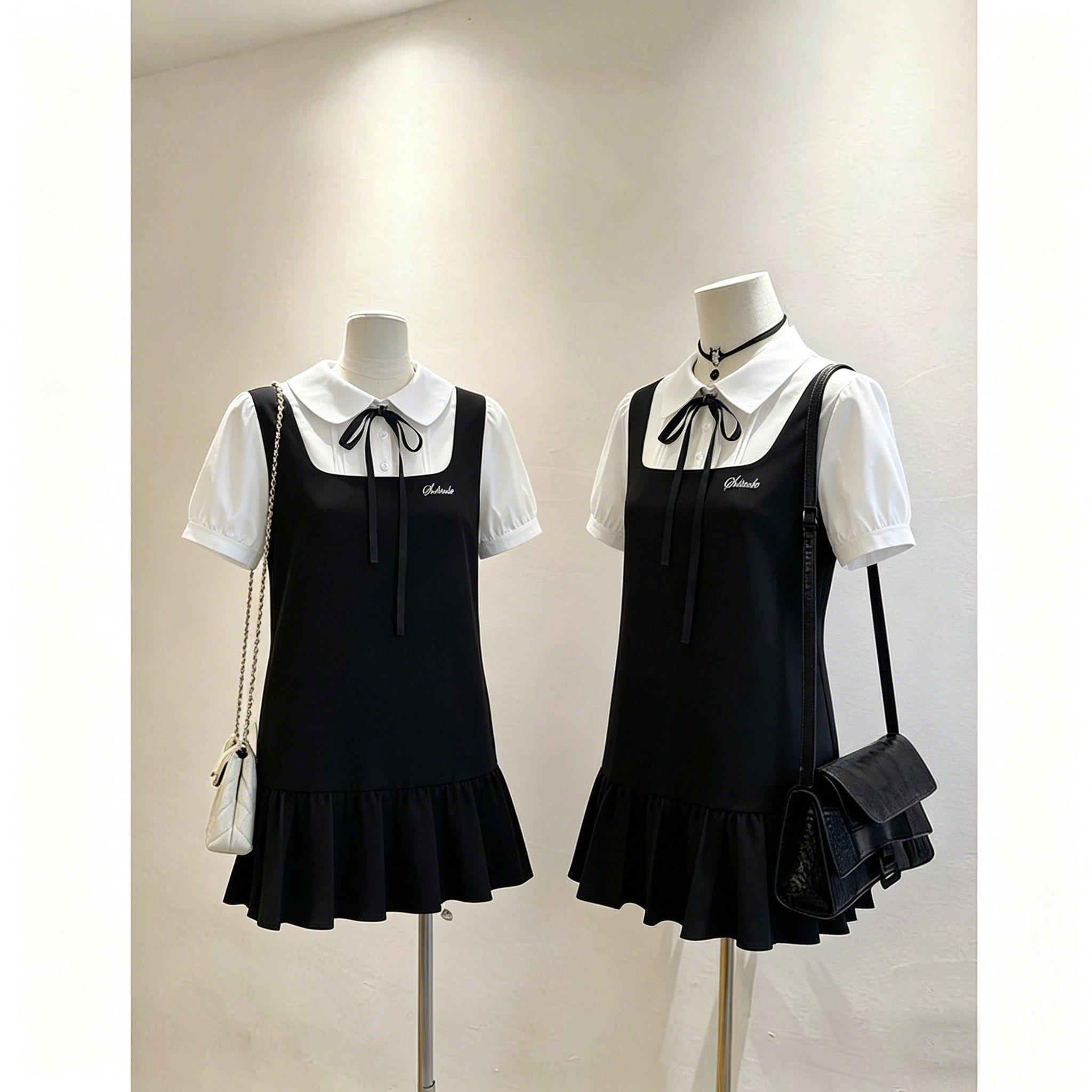 jk连衣裙夏季学院风女甜美可爱吊图片