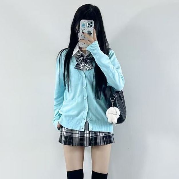 针织开衫毛衣外套甜美漫画感气质