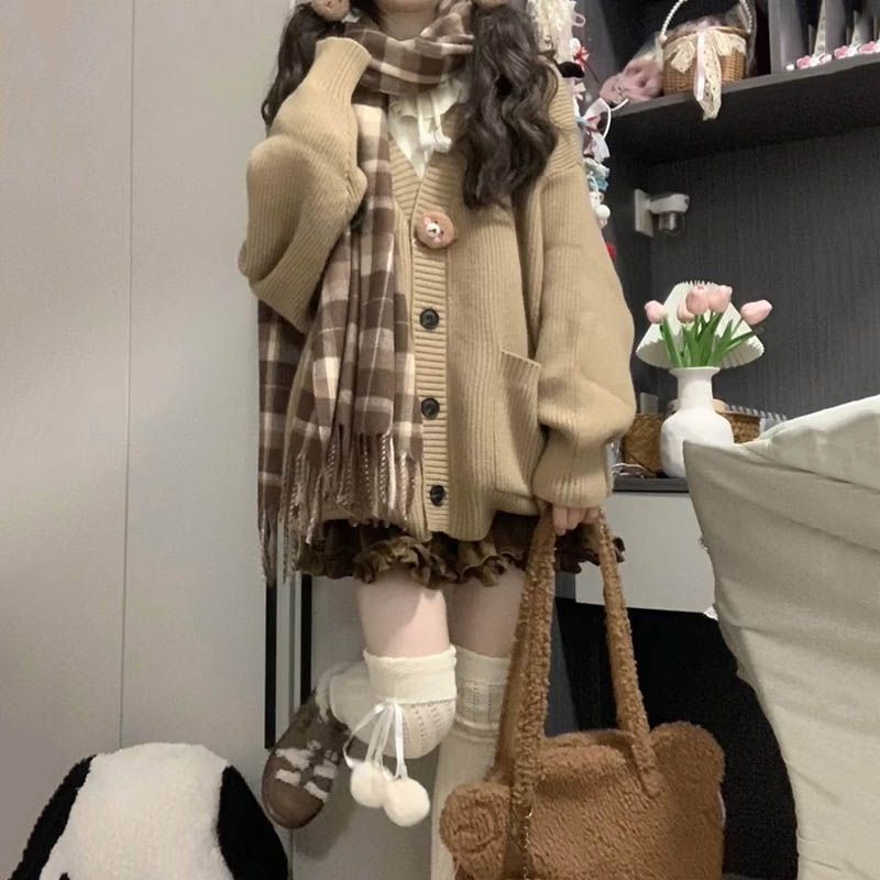 秋冬季毛衣外套学生宽松百搭上衣