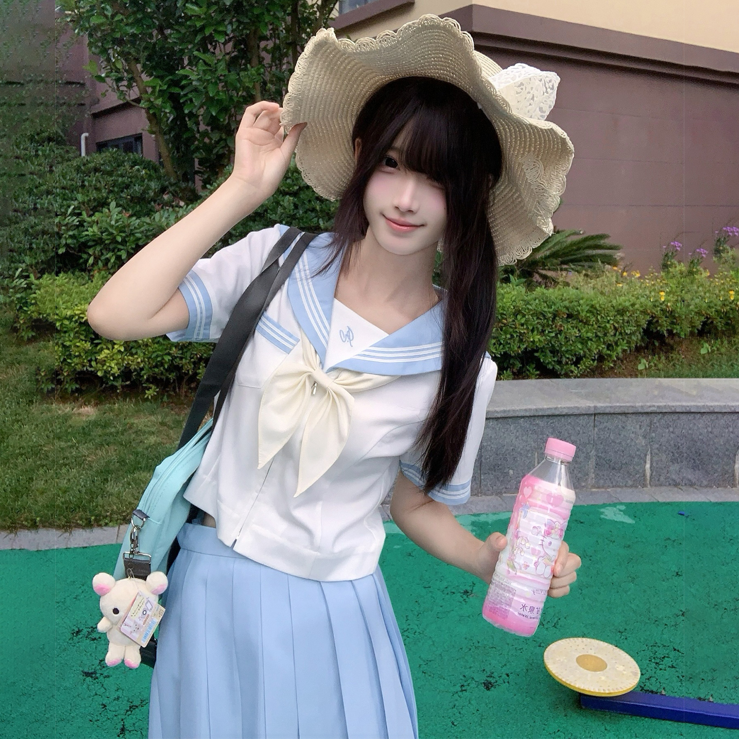 jk制服短袖套装收腰jk制服百褶裙女风屿海水手服日系学院风水手领
