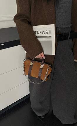 欧洲站女包磨砂牛皮新款时尚百搭大容量单肩斜挎包休闲手提花园包