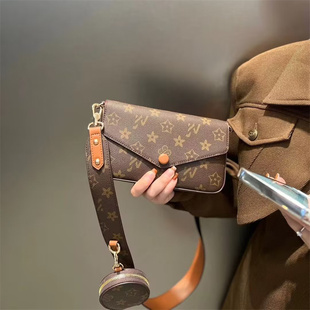 优草坊新款奢侈品牌女包2025三合一链条包真皮信封包单肩斜挎小包