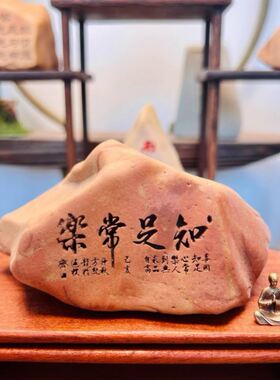 励志系摆件治愈系简约高颜值造景石哈密花盆茶玩茶道静心小众盆栽