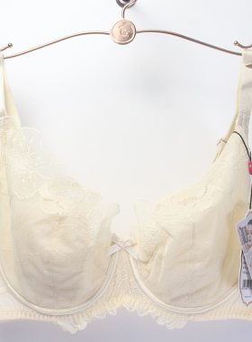 专柜正品奥丽侬超薄水晶杯透气舒适聚拢性感蕾丝深V文胸女OW8819