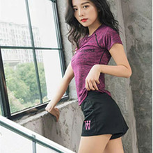 时尚 运动套装 短裤 短袖 女夏2019新款 跑步健身瑜伽服显瘦休闲两件套