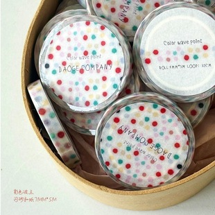 现货胶带分装道格company超细拉条胶带波点金鱼蕾丝春日系列