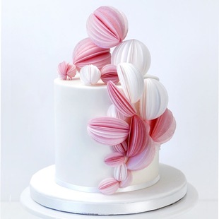 中式婚礼蛋糕装饰品糯米纸装饰荷兰威化纸糯米纸圆形威化纸片圆球