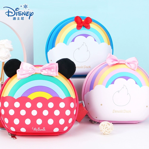 Дисней, модная радужная сумка через плечо для раннего возраста для отдыха для выхода на улицу, 2-3-4 лет