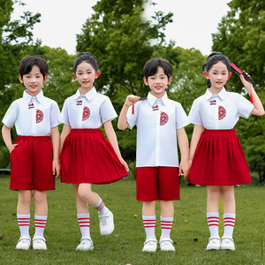 六一小学生合唱演出服儿童表演服学院风班服毕业照幼儿园园服夏季